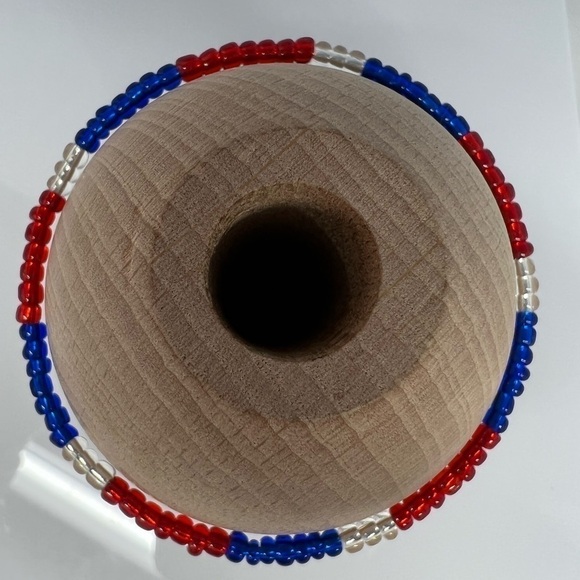 STRETCH Beaded Anklet Red White & Blue - Picture 4 of 10